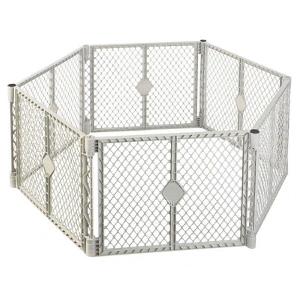 North States 8666 Superyard Classic Plastic Play Yard Gate, 6 Panel