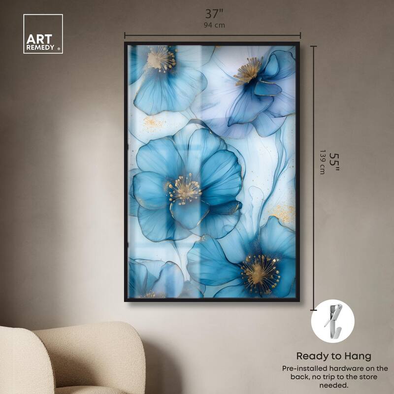 Gilded Cyanescence Shadowbox by Art Remedy
