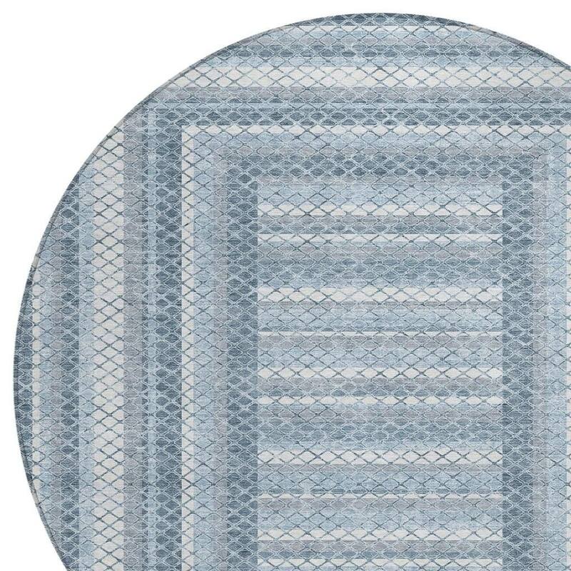 HomeRoots Geometric Transitional Rectangle Outdoor Rug