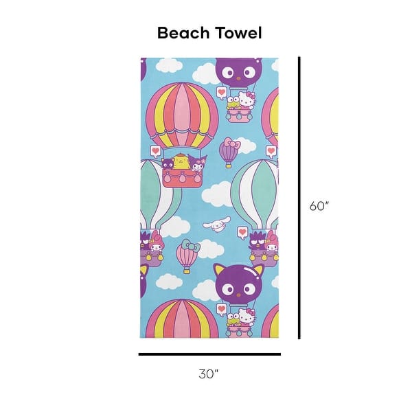 dimension image slide 5 of 8, Sanrio Hello Kitty & Friends Beach Towel