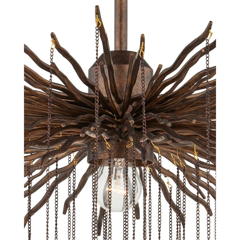 Currey & Company Fen Small Chandelier - 23"h x 20.5"dia