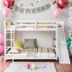 preview thumbnail 2 of 11, Full over Full Bunk Bed with Ladder, Slide and Shelves,Easy Assembly,White