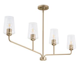 Celino Four-Light Linear Chandelier with Clear Glass - 22