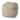 Mercana "Aadhya" Taupe & Silver Leather / Cotton Square Pouf