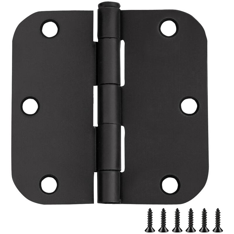 Design House 189761 3-1/2" x 3-1/2" Plain Bearing 5/8" Radius Corner - Matte Black