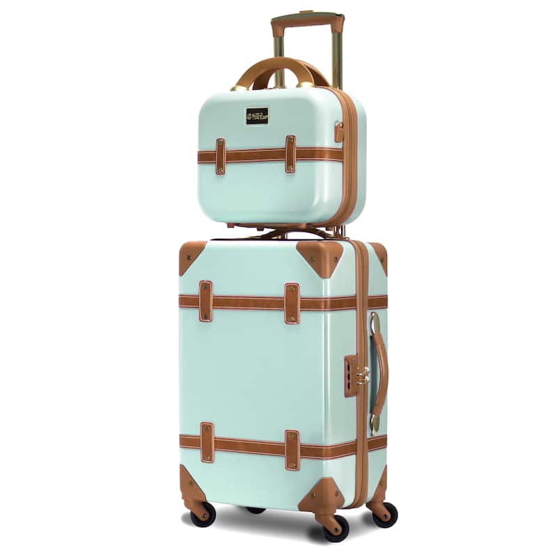 World Traveler VentureX 2-Pc Spinner Vintage Style Luggage - Mint
