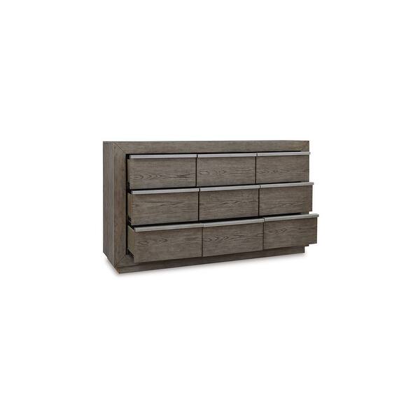 Erica 72 Inch Wide Dresser Chest, 9 Gliding Drawers, Smooth Gray Finish - Bed Bath & Beyond - 40694732 Erica 72 Inch Wide Dresser Chest, 9 Gliding Drawers, Smooth Gray Finish - Bed Bath & Beyond - 40694732