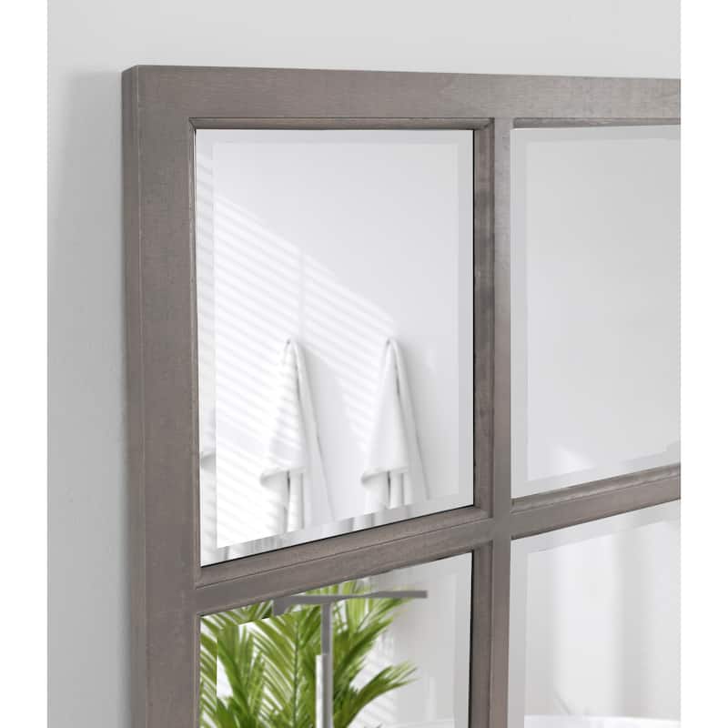 Kate and Laurel Hogan 9 Windowpane Wood Wall Mirror