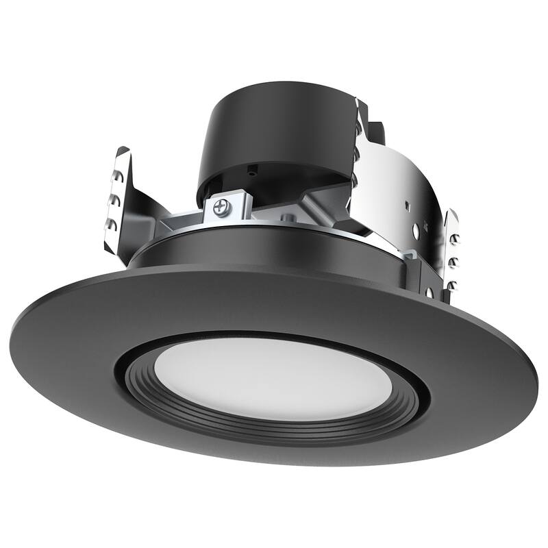 7.5 W LED Retrofit Downlight Gimbaled 120 V CCT Selectable Black