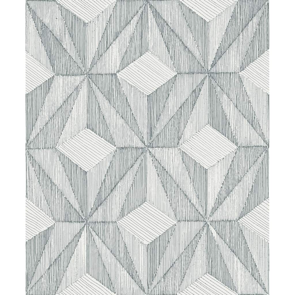 A-Street Prints Paragon Slate Geometric Wallpaper