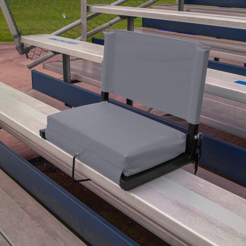 Outdoor Leisure Products 21" folding stadium chair in gray