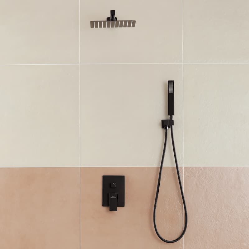 2-Function 10/12-In Wall Mounted Shower System with Handheld Shower