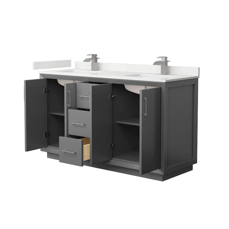 Wyndham Collection WCF414160D-QTZ-UNSMXX Strada 60" Free Standing