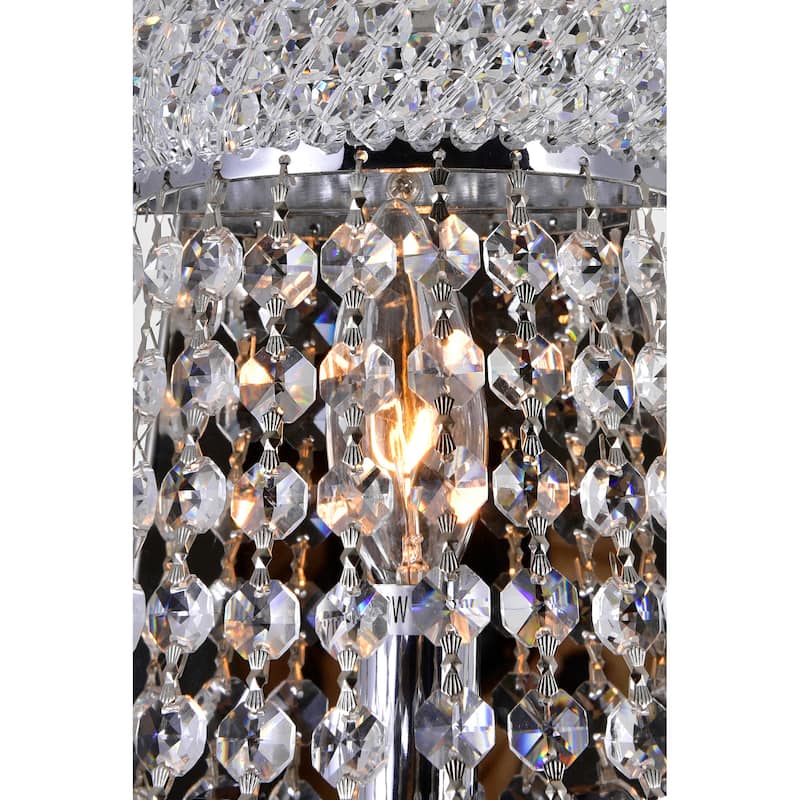 Empire 3 Light 12in Chrome Wall Sconce with Crystals