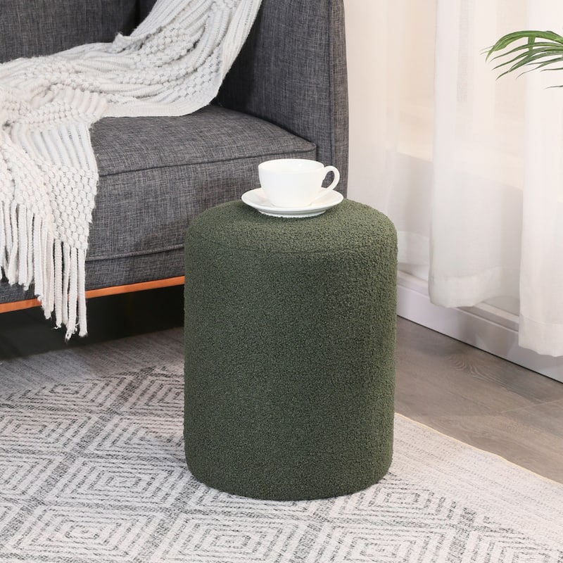 Adeco Ottoman Footrest Fabric Stool for Living Room Bedroom