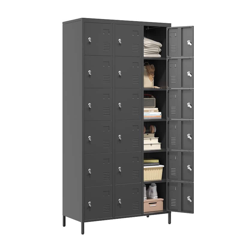 18 Door 72"H Metal Lockers With Lock