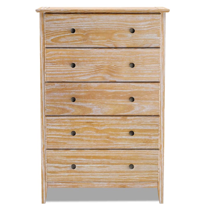 Grain Wood Furniture Greenport Coastal Solid Wood 5-drawer Chest