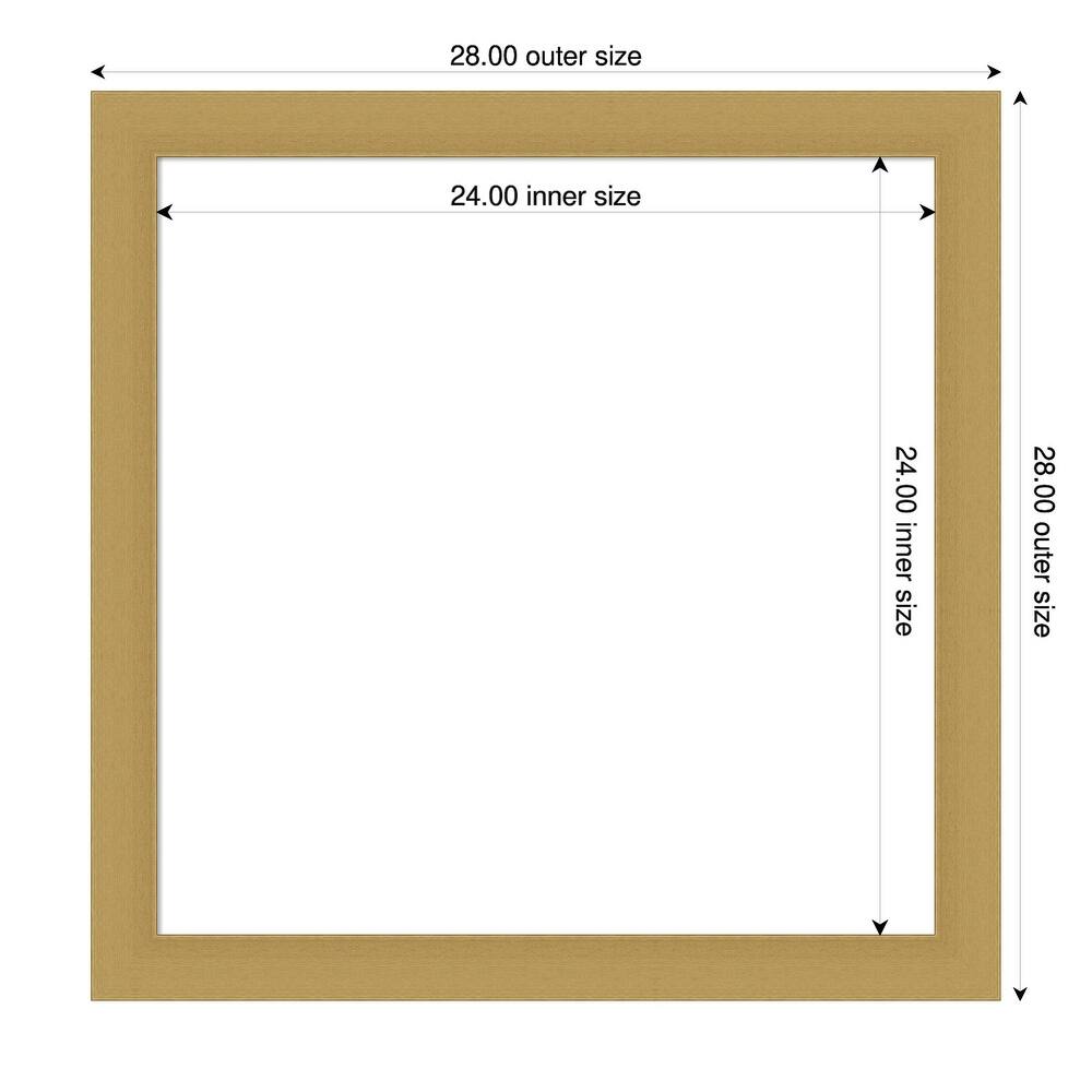 Amanti Art Grace Brushed Gold Framed Dry Erase Magnetic Board