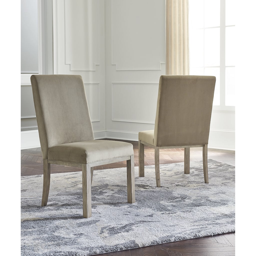 Signature Design by Ashley Chrestner Gray/Brown Dining Chair (Sett of 2) - 21"W x 24"D x 40"H