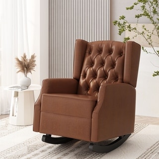 Light Brown Rocking Chair Light Brown Rocking Chair Side Chair Office Chair Lounge Chair Leisure ...