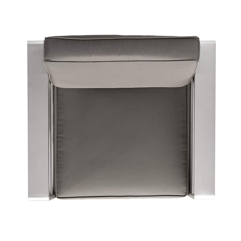 Cape Coral Outdoor Aluminum 3 Piece Chat Set with C Shaped Table by Christopher Knight Home