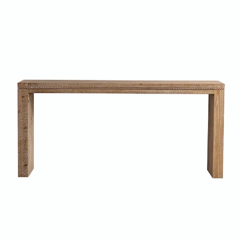 Solid Wood Console Table - Retro Sofa Table for Living Room
