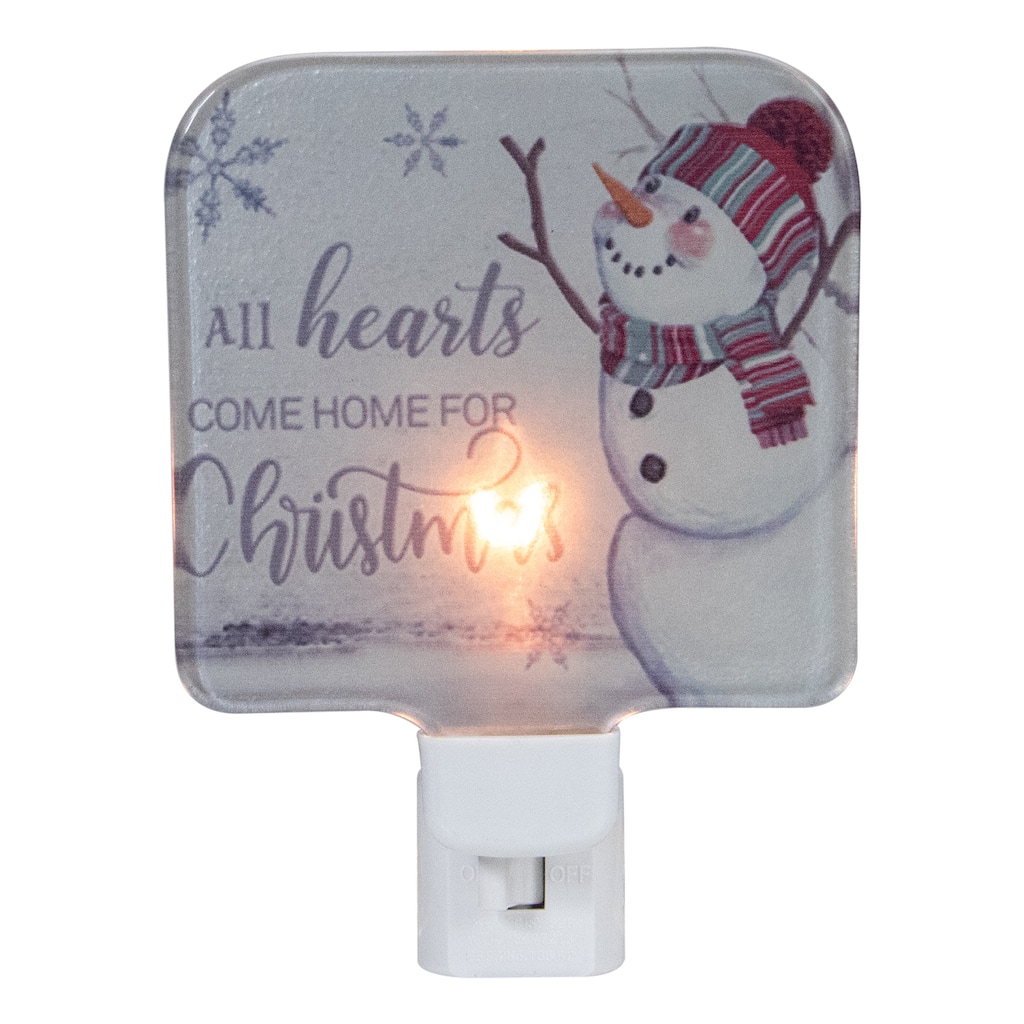 All Hearts Come Home for Christmas Glass Night Light - 4"