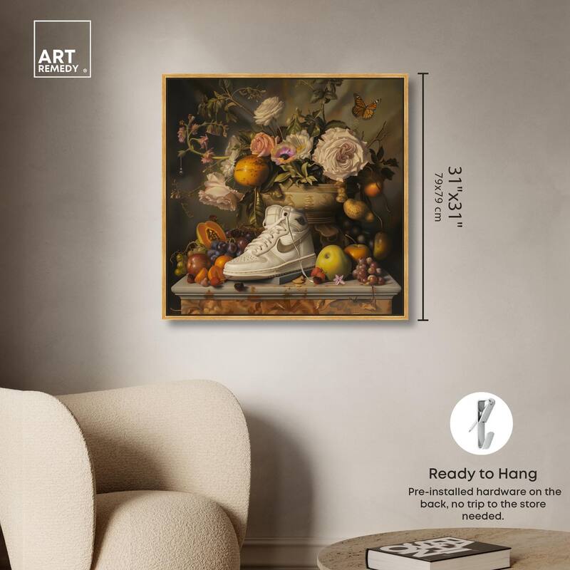 Classical Still Life Sneaker Canvas by Art Remedy