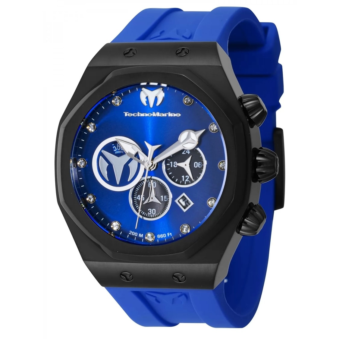 Technomarine Men's TM-523001 Reef Quartz Chronograph Black, Blue, Silver Dial Watch