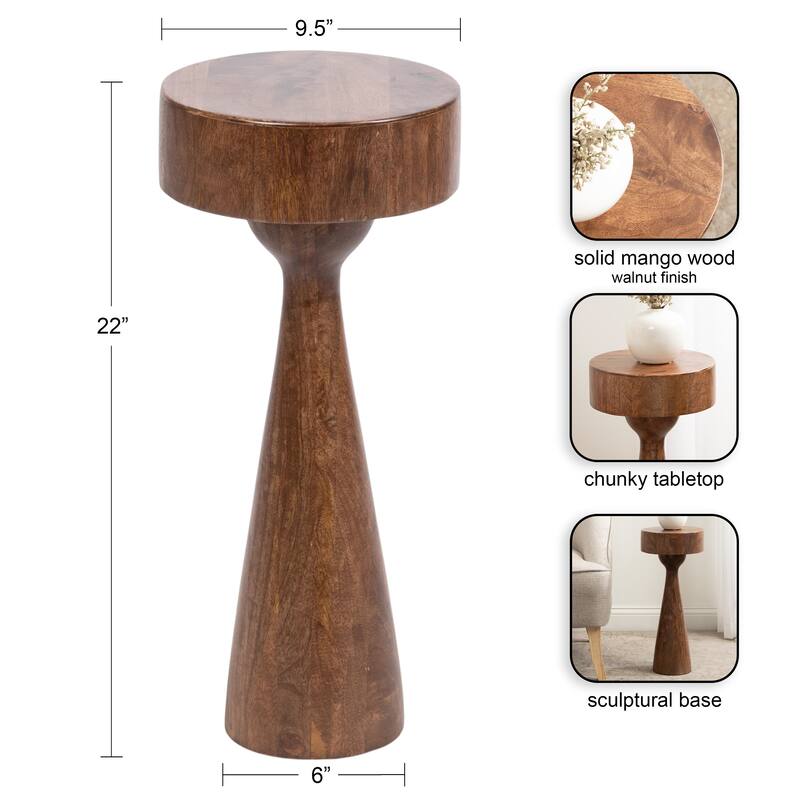 Kate and Laurel Solbrett Wood Drink Table