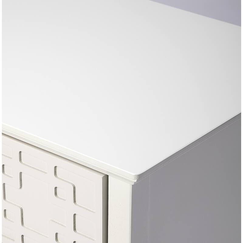 Kinsley Glossy White Nightstand