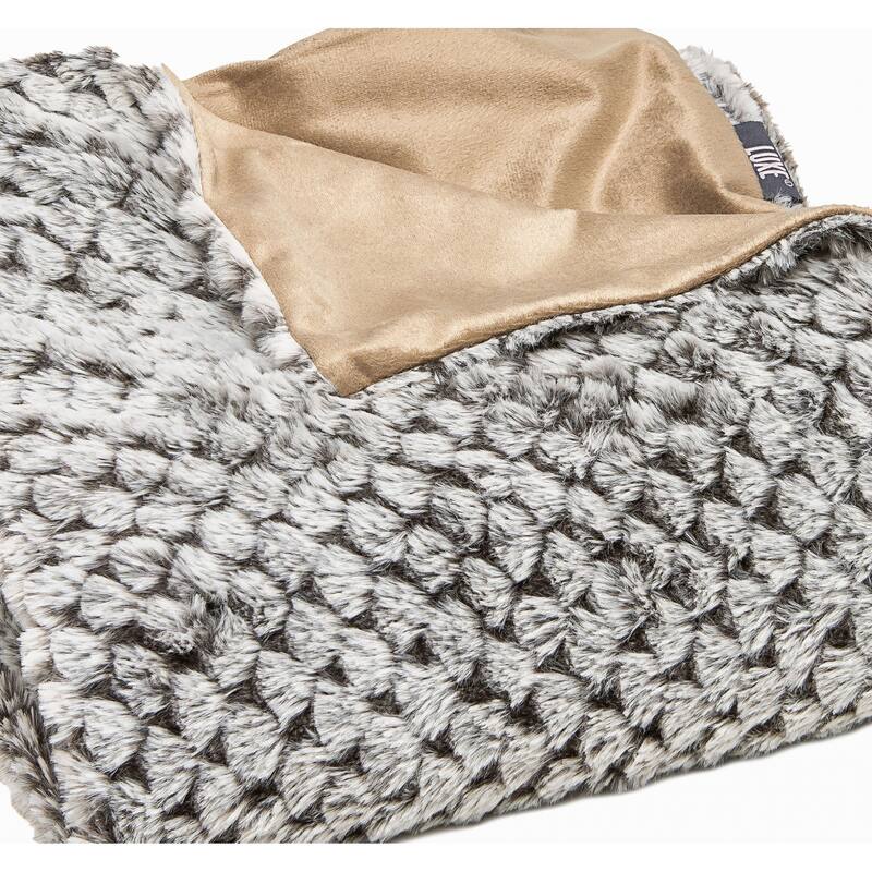 HomeRoots Brown Ombre Plush Throw