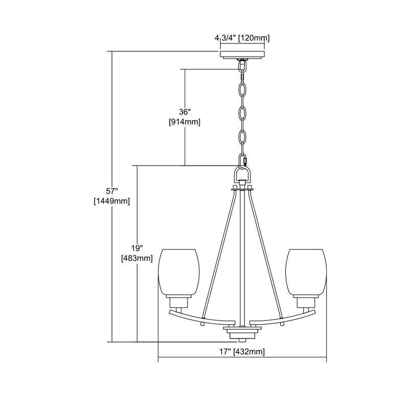 Elk Home Casual Mission Brushed Nickel With Opal Glass Chandelier
