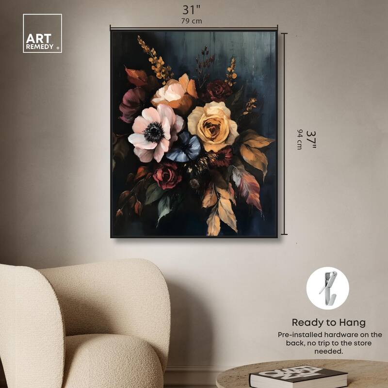 Dark Roses Beauty I Canvas by Art Remedy