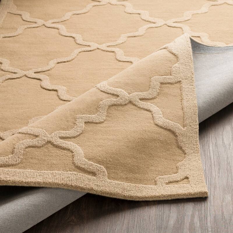 Hand-Tufted Amy Tone-on-Tone Lattice Wool Area Rug