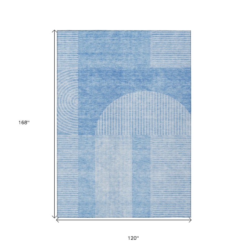 HomeRoots Geometric Transitional Rectangle Outdoor Rug