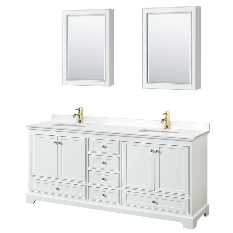 Wyndham Collection WCS202080D-QTZ-UNSMED Deborah 80" Free Standing