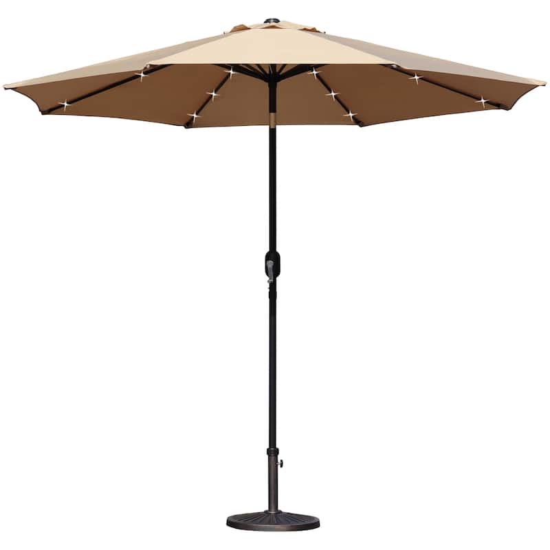 Maypex 9-foot Solar Led Lighted Patio Umbrella