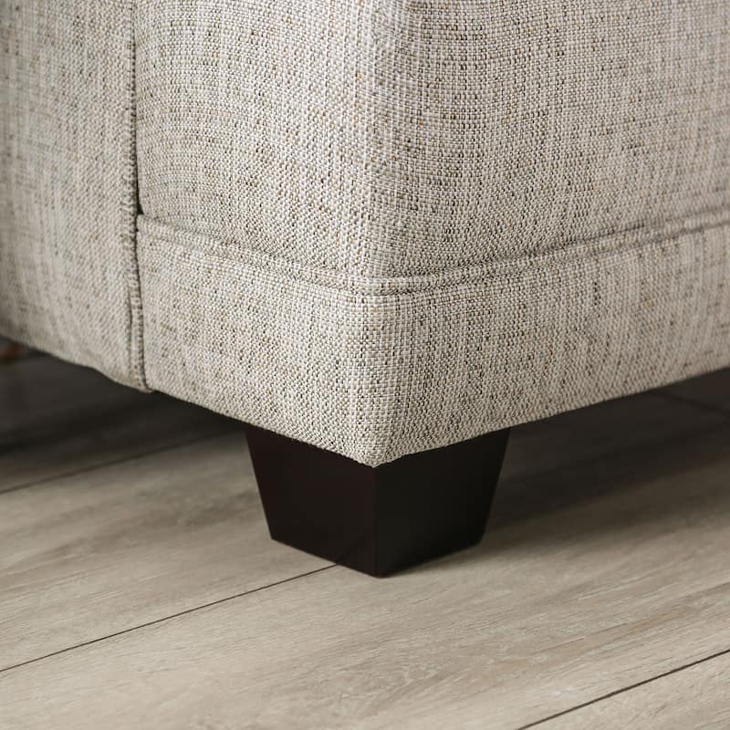 Ruwa Transitional Grey Fabric Sofa with Accent Pillows by Furniture of America