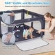 preview thumbnail 16 of 27, Honeyjoy Large Baby Playpen 50" x 50"/59" x 59" with Zipper Gate 50