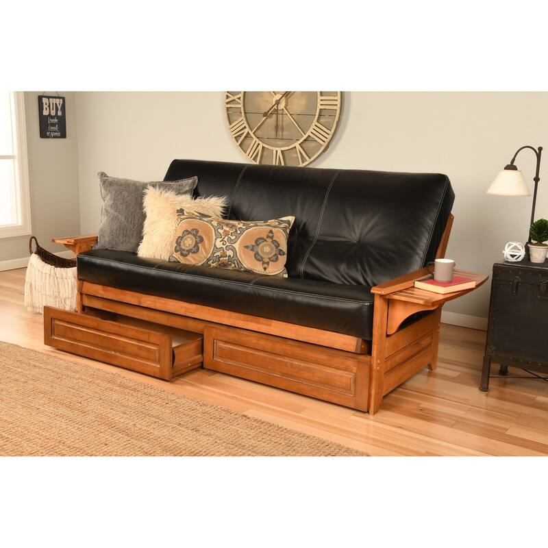 Copper Grove Dixie Oak Full-size 2-drawer Futon Set with Mattress
