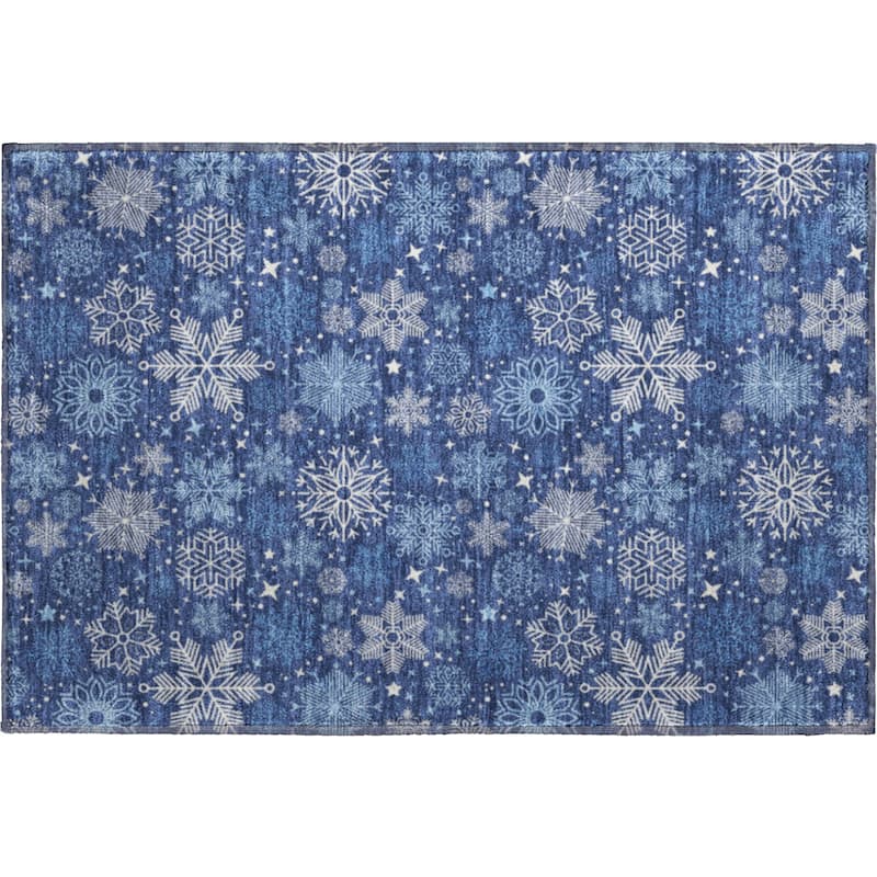 Premium Washable Super Soft Winter Snowflake Mayfield Rug