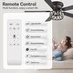 preview thumbnail 11 of 33, 52" Flush Mount 5-Blade Modern Crystal Indoor Ceiling Fan with Light Kit and Remote
