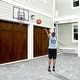 preview thumbnail 7 of 5, Roomfitters Wall-Mounted Basketball Hoop, 45x29 Inch Shatterproof Backboard, Folding Hoop with All-Weather Mesh, Black+Blue