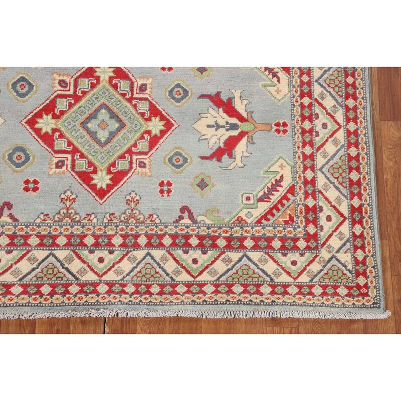 Kazak Oriental Area Rug Handmade Traditional Wool Carpet - 5'0" x 6'7"