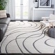 preview thumbnail 7 of 14, SAFAVIEH Florida Shag Sigtraud Abstract Waves 1.2-inch Thick Rug