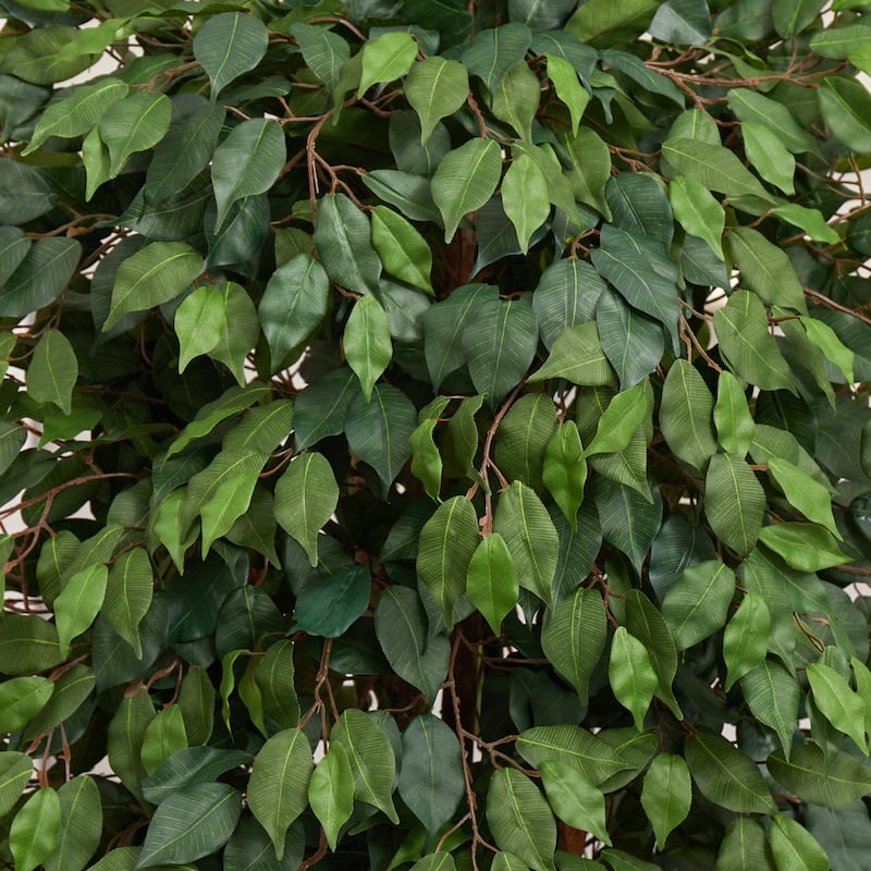 Artificial Palm Tree 4ft Indoor Tropical Plant with White Planter - Green - 72