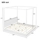 preview thumbnail 13 of 36, Canopy Bed Frame with Headboard, 4 Posters Wooden Bed Frame, No Box Spring Needed, Mattress Foundation Platform Bed for Kids