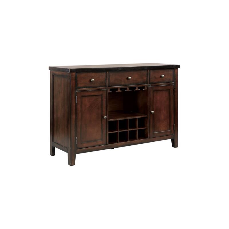 Dewitt Dark Brown Faux Leather Counter Height Set