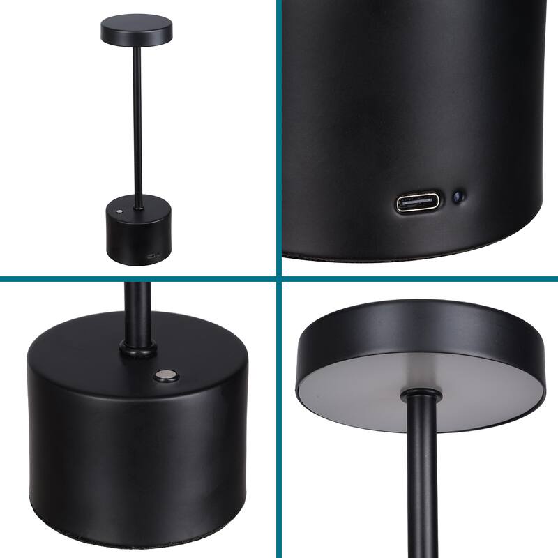 Catalina Halo Touch LED Accent Lamp - Black